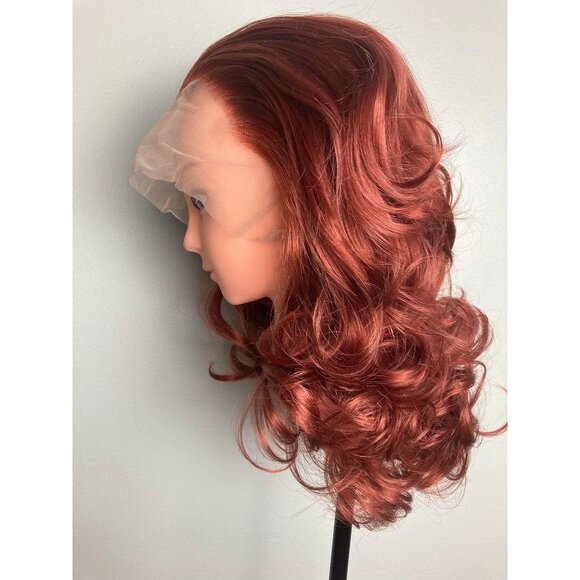 Short Bob Ginger Wig,Copper Red Wigs - Picture 5 of 9